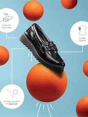 Hush Puppies Black Francis Patent Loafers - Image 8 of 8
