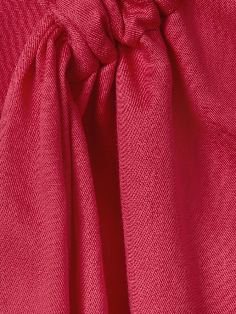 Reiss Coral Odell Linen Blend Drape Maxi Dress - Image 8 of 8