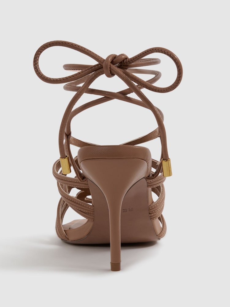 Reiss Nude Keira Strappy Open Toe Heeled Sandals - Image 5 of 5 Reiss Nude Keira Strappy Open Toe Heeled Sandals - Image 5 of 5