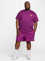 Nike Purple Swoosh Back Graphic Printed 100% Cotton T-Shirt - Image 10 of 12