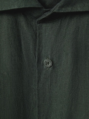 Reiss Dark Green Ruban Linen Button-Through Shirt - Image 6 of 6