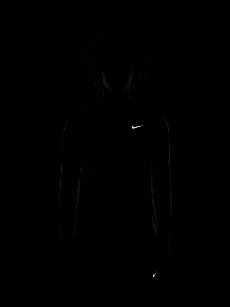 Nike White Dri-FIT Miler Long Sleeve Running Top - Image 5 of 5