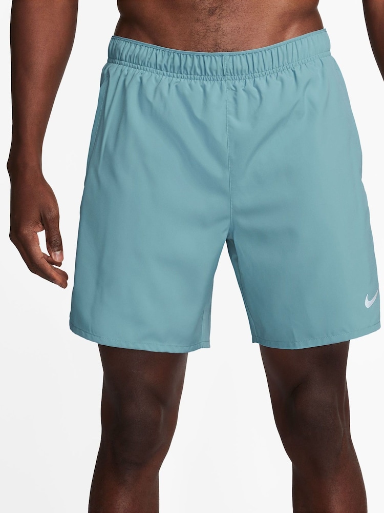 Nike Denim Turq Challenger Dri-FIT 7 inch 2-in-1 Running Shorts - Image 1 of 4