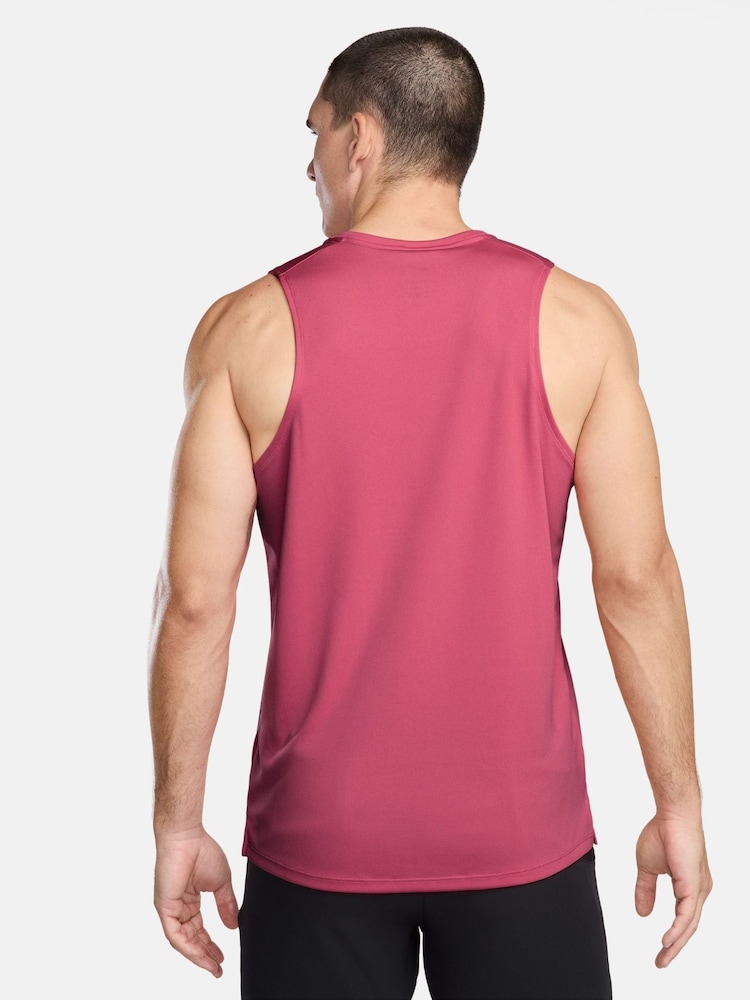 Nike Red Dri-FIT Miler Running Vest Top - Image 2 of 4