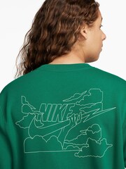 Nike Green Club Printed Graphic Sweatshirt - Image 3 of 3