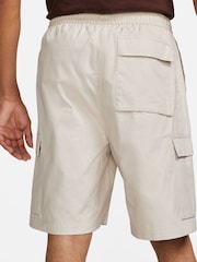 Nike Light Wood Natural 100% Cotton Club Fleece Cargo Shorts - Image 2 of 8