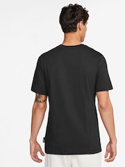 Nike Black Graphic Printed 100% Cotton T-Shirt - Image 2 of 3