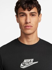 Nike Black Graphic Printed 100% Cotton T-Shirt - Image 3 of 3