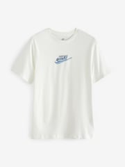 Nike White Graphic Printed 100% Cotton T-Shirt - Image 5 of 5