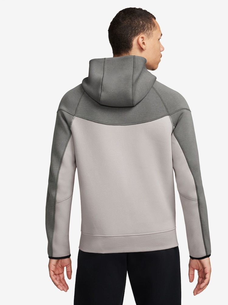 Nike Iron Grey/Black Tech Fleece Zip-Up Hoodie - Image 2 of 7
