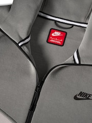 Nike Iron Grey/Black Tech Fleece Zip-Up Hoodie - Image 4 of 7