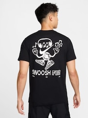 Nike Black Back Graphic Printed 100% Cotton T-Shirt - Image 2 of 6