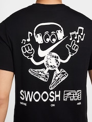 Nike Black Back Graphic Printed 100% Cotton T-Shirt - Image 4 of 6