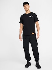 Nike Black Back Graphic Printed 100% Cotton T-Shirt - Image 5 of 6