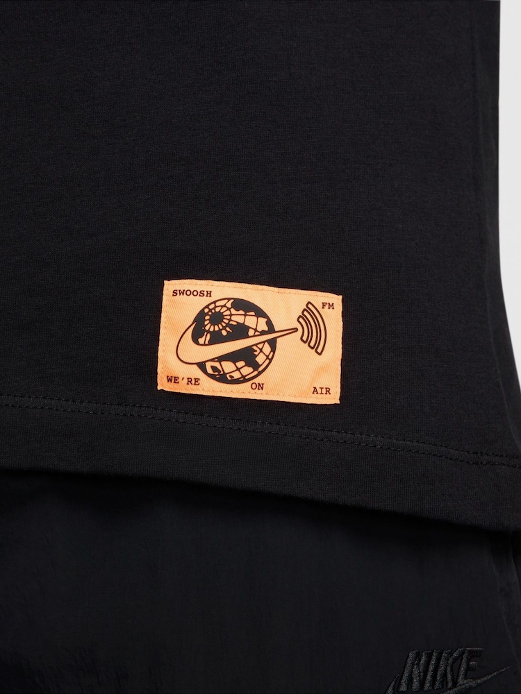 Nike Black Back Graphic Printed 100% Cotton T-Shirt - Image 6 of 6