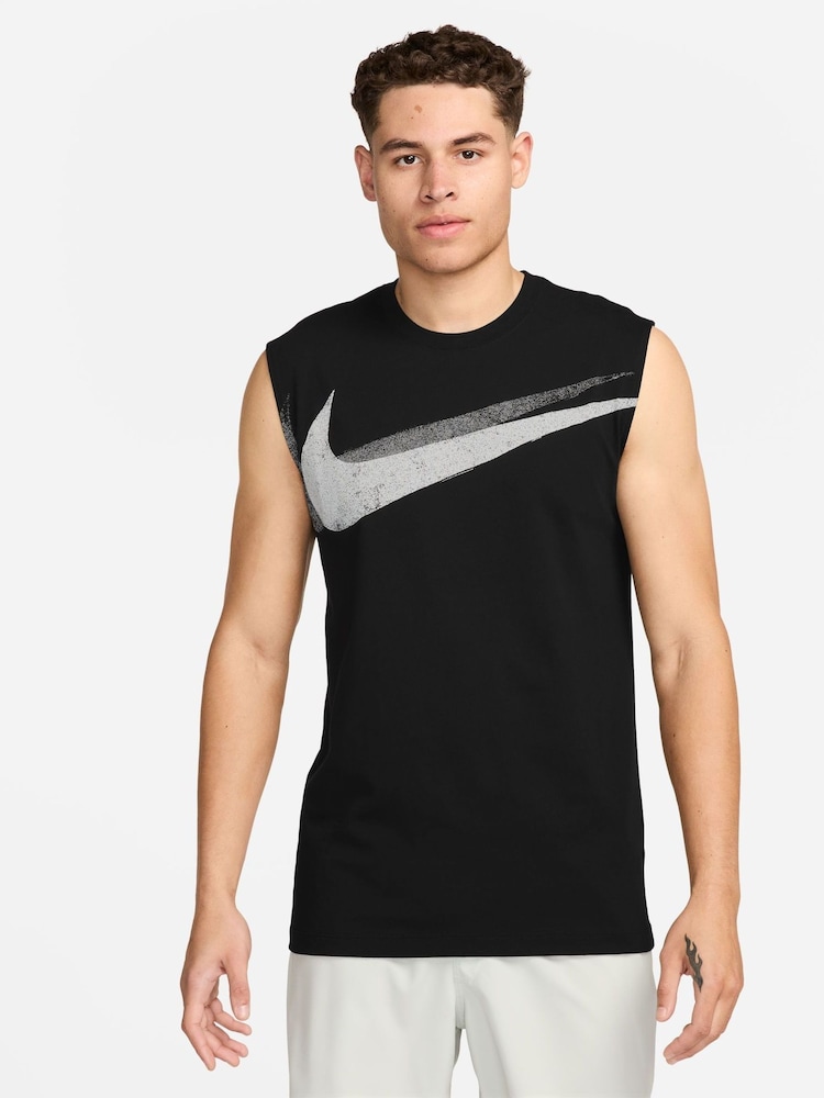 Nike Black Dri-FIT Sleeveless Training T-Shirt - Image 1 of 3