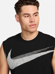 Nike Black Dri-FIT Sleeveless Training T-Shirt - Image 3 of 3
