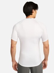 Nike White Pro Dri-FIT Tight Short Sleeve Training Top - Image 2 of 5