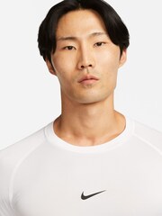 Nike White Pro Dri-FIT Tight Short Sleeve Training Top - Image 3 of 5