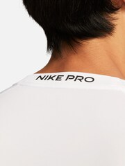 Nike White Pro Dri-FIT Tight Short Sleeve Training Top - Image 4 of 5