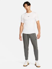 Nike White Pro Dri-FIT Tight Short Sleeve Training Top - Image 5 of 5