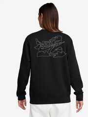 Nike Black Club Printed Graphic Sweatshirt - Image 2 of 7