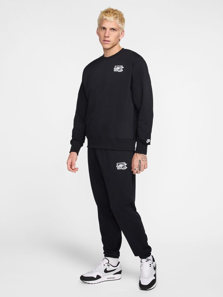 Nike Black M Nk Club Ft Cuff Pant Bolt Joggers - Image 6 of 6
