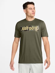 Nike Brown Dri-FIT Training T-Shirt - Image 1 of 3