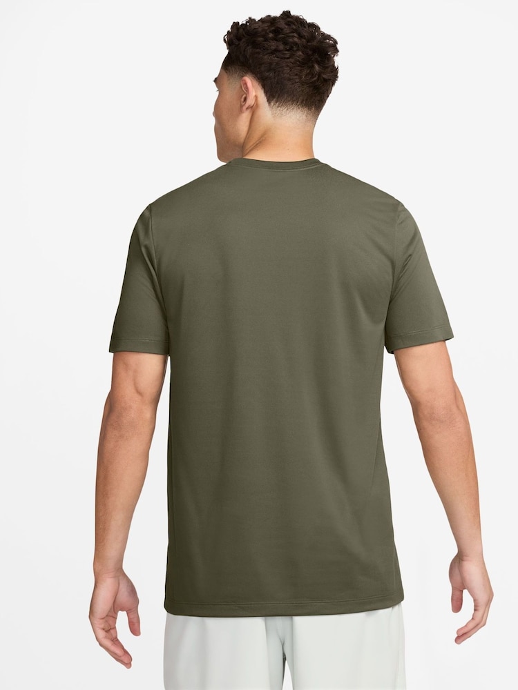 Nike Brown Dri-FIT Training T-Shirt - Image 2 of 3
