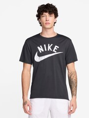 Nike Black Miler Swoosh Dri-FIT Short Sleeve Running Top - Image 1 of 3