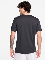 Nike Black Miler Swoosh Dri-FIT Short Sleeve Running Top - Image 2 of 3