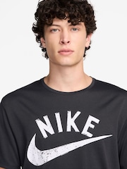 Nike Black Miler Swoosh Dri-FIT Short Sleeve Running Top - Image 3 of 3