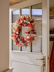 Orange Autumn Pumpkin Large Wreath - Image 2 of 4
