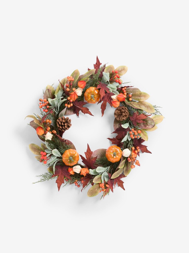 Orange Autumn Pumpkin Large Wreath - Image 4 of 4
