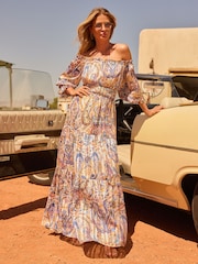 Friends Like These Paisley Bardot Midaxi Dress - Image 1 of 4