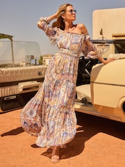 Friends Like These Paisley Bardot Midaxi Dress - Image 3 of 4