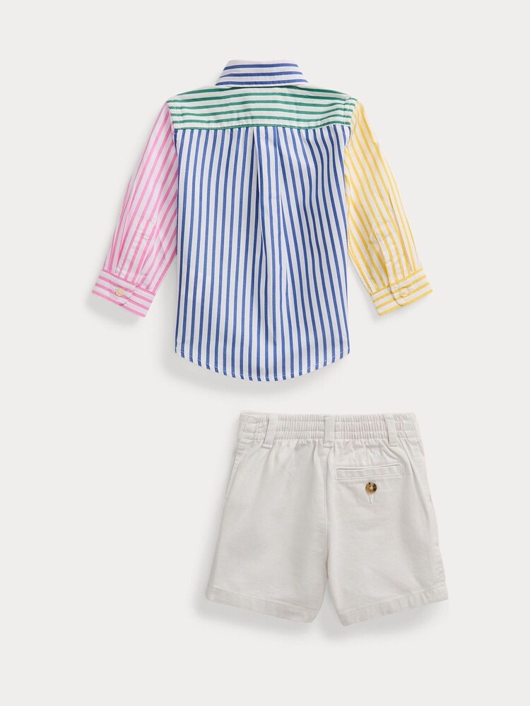 Polo Ralph Lauren Baby Set mit Hemd und Shorts, Weiß - Bild 2 von 4