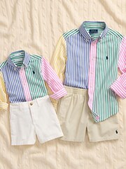 Polo Ralph Lauren Baby Set mit Hemd und Shorts, Weiß - Bild 4 von 4