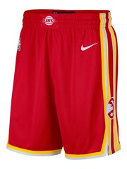 Fanatics Red NBA Atlanta Hawks Icon Swingman Shorts - Image 2 of 4