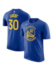 Fanatics Blue 100% Cotton NBA Golden State Warriors Name and Number Icon T-Shirt - Image 1 of 3