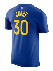 Fanatics Blue 100% Cotton NBA Golden State Warriors Name and Number Icon T-Shirt - Image 3 of 3