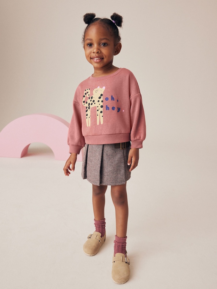 Berry Red Sweatshirt and Skirt Set (3mths-7yrs) - Image 1 of 10
