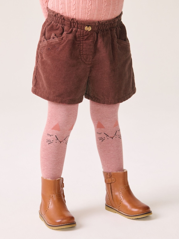 Pink 100% Cotton Co-ord Short And Tights Set (3mths-7yrs) - Image 1 of 8