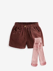 Pink 100% Cotton Co-ord Short And Tights Set (3mths-7yrs) - Image 4 of 8