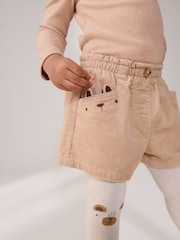 Neutral 100% Cotton Co-ord Short And Tights Set (3mths-7yrs) - Image 2 of 8