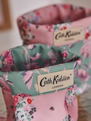 Cath Kidston Set of 2 Green/Pink Floral Reversible Storage Bags - Image 5 of 7