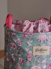 Cath Kidston Green/Pink Floral Laundry Hamper - Image 2 of 7
