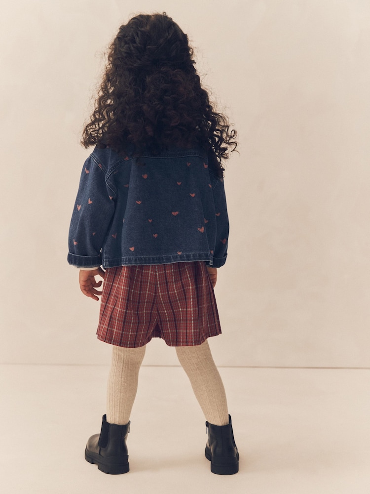 Red Denim Shirt and Check Skirt Set (3mths-7yrs) - Image 2 of 9