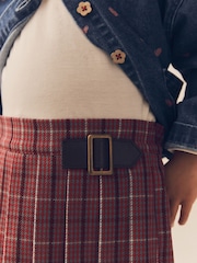 Red Denim Shirt and Check Skirt Set (3mths-7yrs) - Image 3 of 9