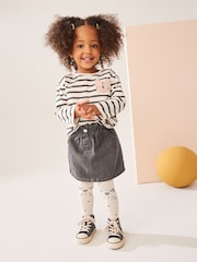 Black/White 100% Cotton Skirt, T-Shirt and Tights Set (3mths-7yrs) - Image 2 of 11